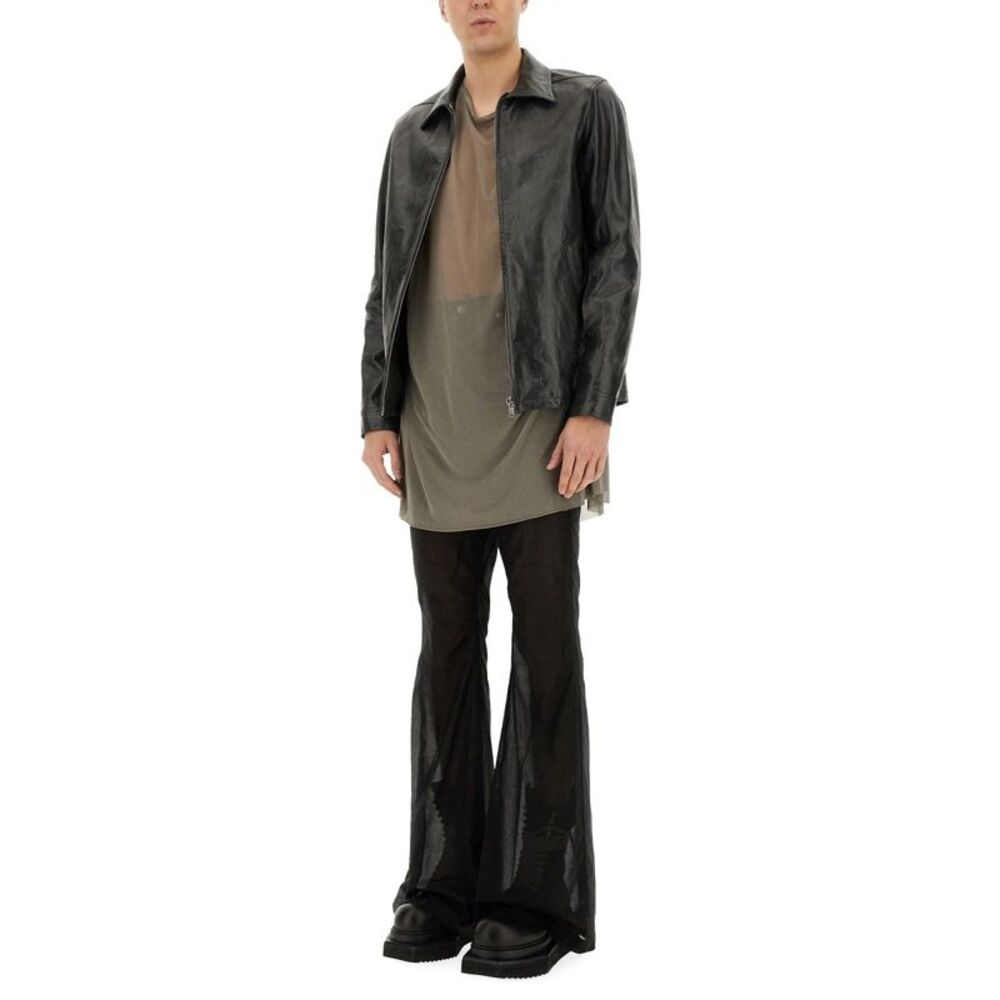 Rick Owens Men Leather "Brad" Jacket - Picture 2 of 4